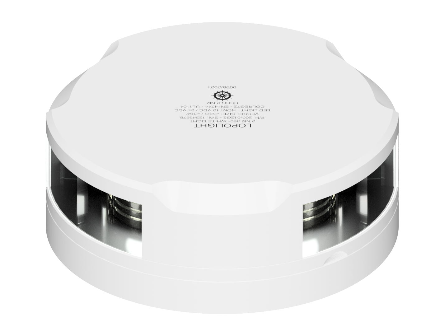 2nm 360° White, white ceramic coated, UL 2nm 360° White, white ceramic coated, UL